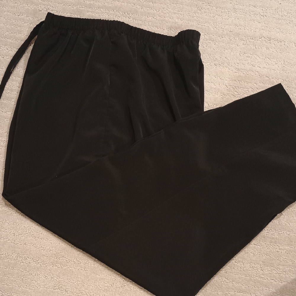 Bentley Classic Black Wide-Leg Elastic Waist Trousers